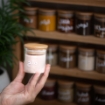 Picture of Airtight Glass jar  100 ml - Natural Wood