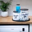 Picture of Airtight glass Jar 1 Liter - Black Lid