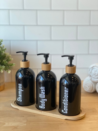 Picture of Soap and Lotion Dispensers 500 ml Curved  - Black
