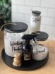 Picture of Airtight glass Jar 1 Liter - Black Lid