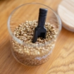 Picture of Rotary Black  Stand 14 Jars 350 ml Set - Natural Wood