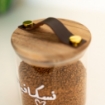 Picture of Leather lid jar with gold nails -Small