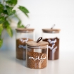Picture of Leather lid jar -set of 3