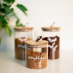Picture of Leather lid jar -set of 3