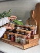 Picture of Three Tier Stand 15 Jars 200 ml Set - Acacia Wood