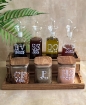Picture of Oil & Condiment set with Acacia Wood stand -Square